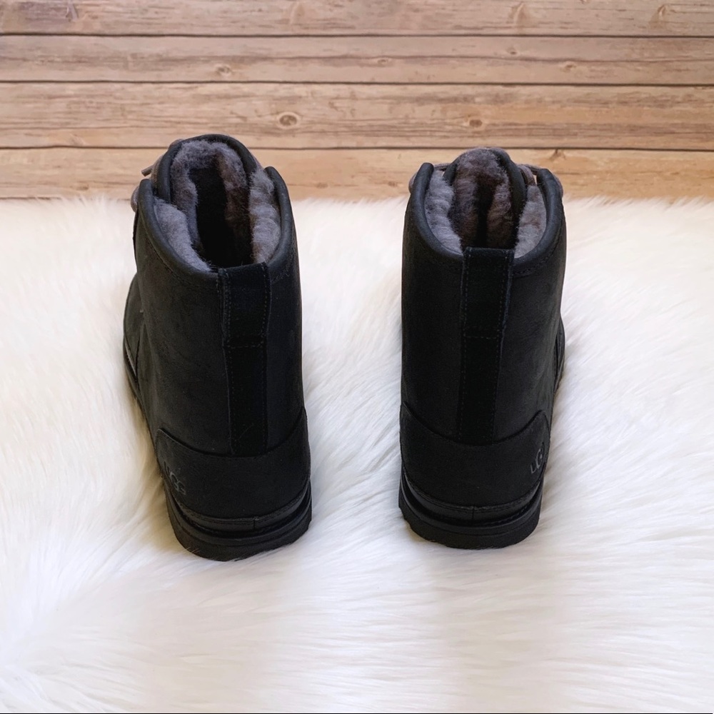 UGG Men’s Harkley Waterproof Black Boots - Picture 6 of 8